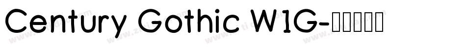 Century Gothic W1G字体转换